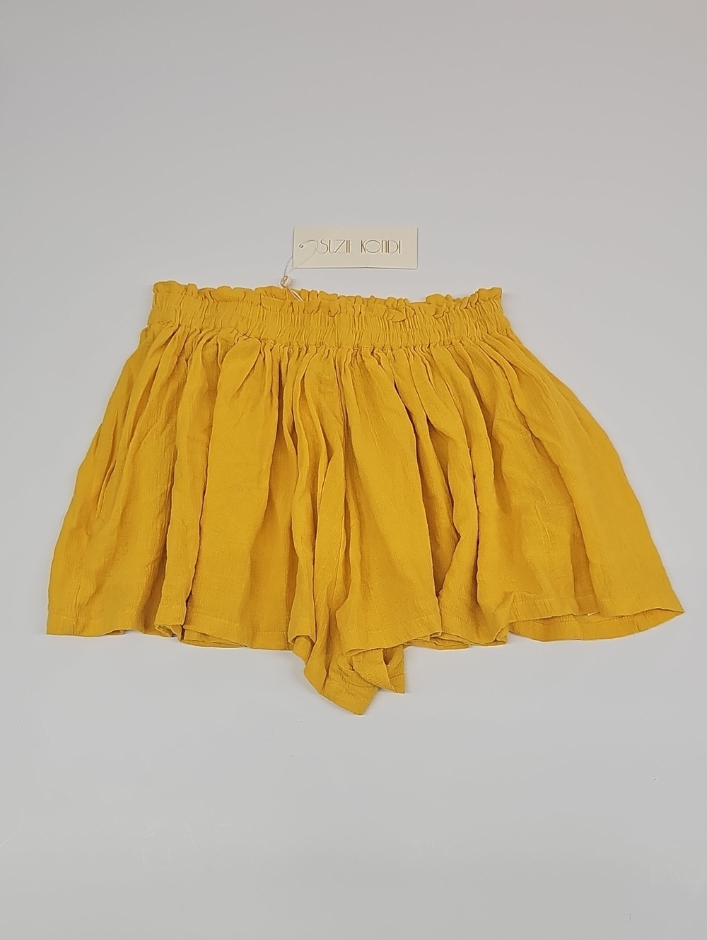 Suzie Kondi Gauze Cotton Play Shorts in the color Vibrant Yellow Size Small